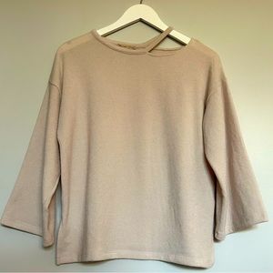 Zara Cut Out Shoulder Sweater Size M